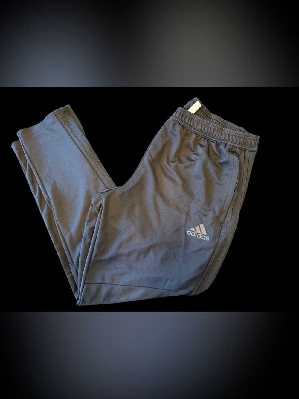 Men’s adidas Black Jogger Sweatpants with White Logo
